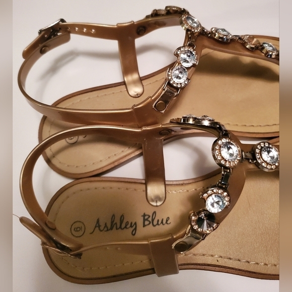 Ashley Blue women's sandals gold size 6 - Picture 4 of 5